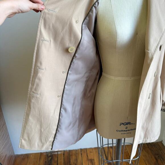 Vintage DKNY Belted Khaki Trench Coat - Picture 7 of 8